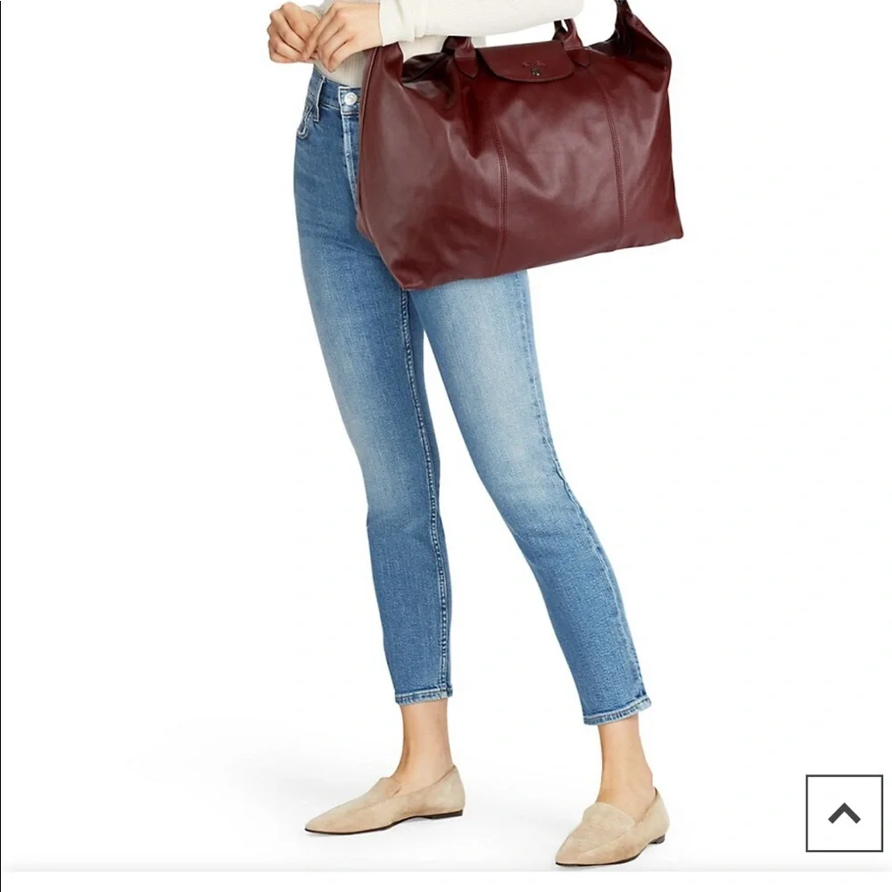 Longchamp leather cross-body duffel - Picture 8 of 12